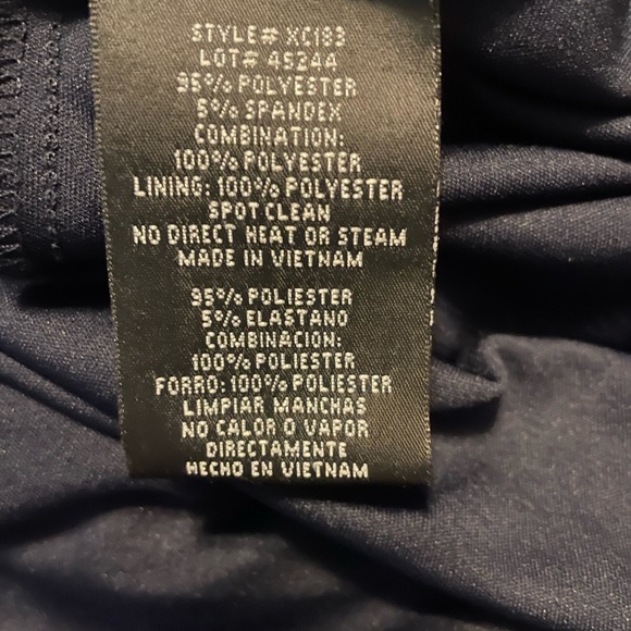 X by Xscape Navy Blue Sheath Dress with Sequins Size 14 - Picture 7 of 7